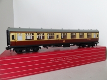 Hornby Dublo 4050 1st/2nd Class Open Corridor Coach - WR - Brown/Cream - 2/3 Rail 