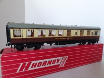 Hornby Dublo 4070 WR Restaurant Car - Brown/Cream - 2 Rail - V/RARE   