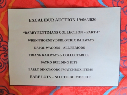 EXCALIBUR ON LINE AUCTION 19/06/2020 - 10.30 hrs START - On the sale-room.com 